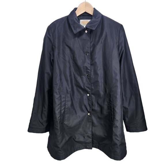 Talbots Snap Button Jacket Women's Size M Black - Picture 1 of 8